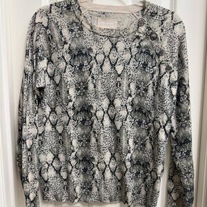 Zadig & Voltaire Black and Gray Snakeskin Sweatshirt